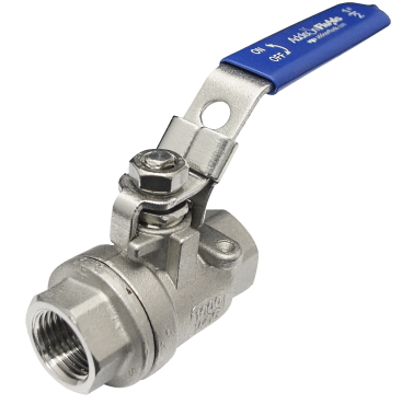 Ball valve 2-piece SS316 full bore - sambungan bodi terlihat
