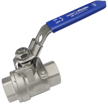 Ball valve 2-piece dilihat dari port - full bore