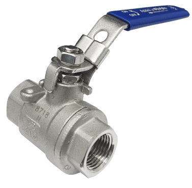 Ball valve 2-piece - bidang hex di kedua keping bodinya
