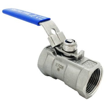 Ball valve 1-piece dengan tuas di posisi tertutup