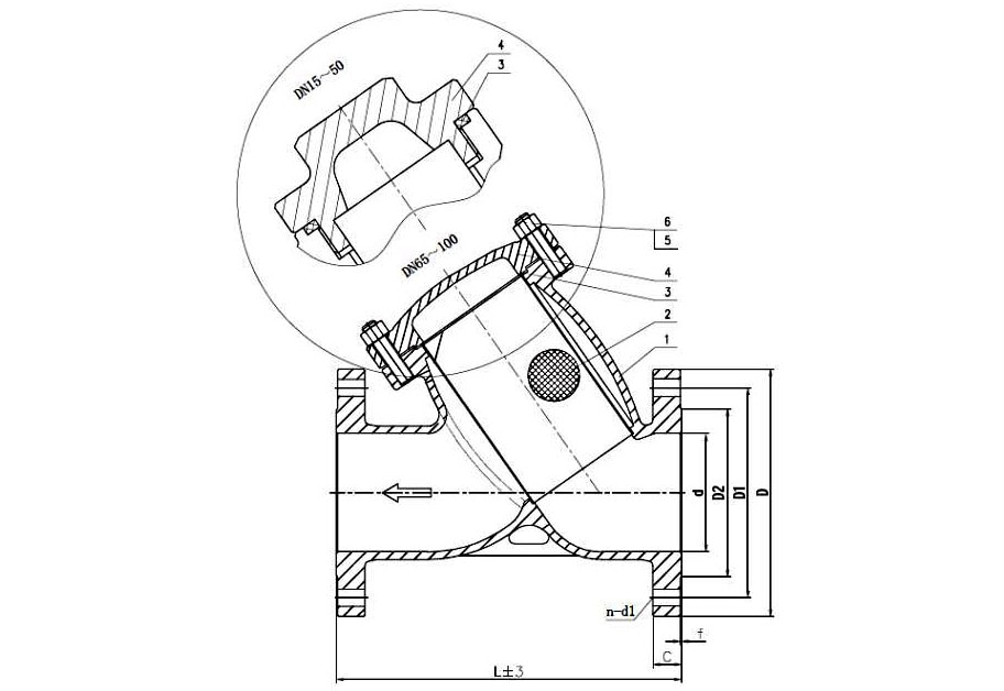 Y-Strainer JIS 10K Cast Steel &mdash; 2